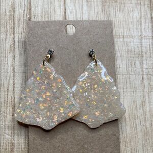 Iridescent Tree-Shaped Earrings